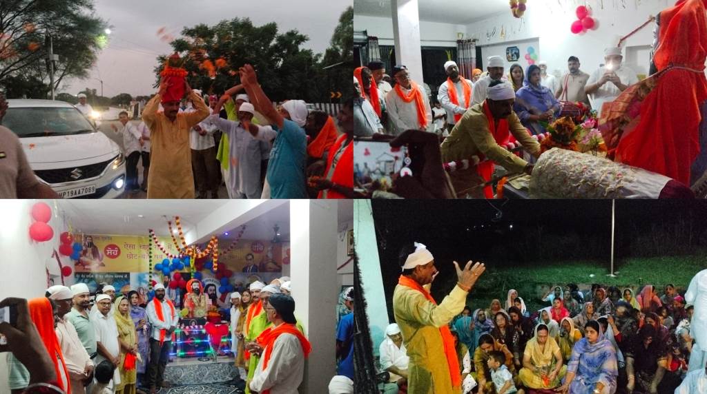 Kalash Yatra Arrives in Tahliwal Grand Welcome Amidst Traditional Drums and Festive Beats